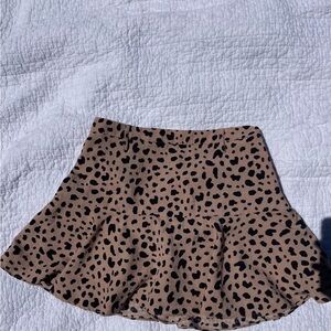 Cheetah print skort